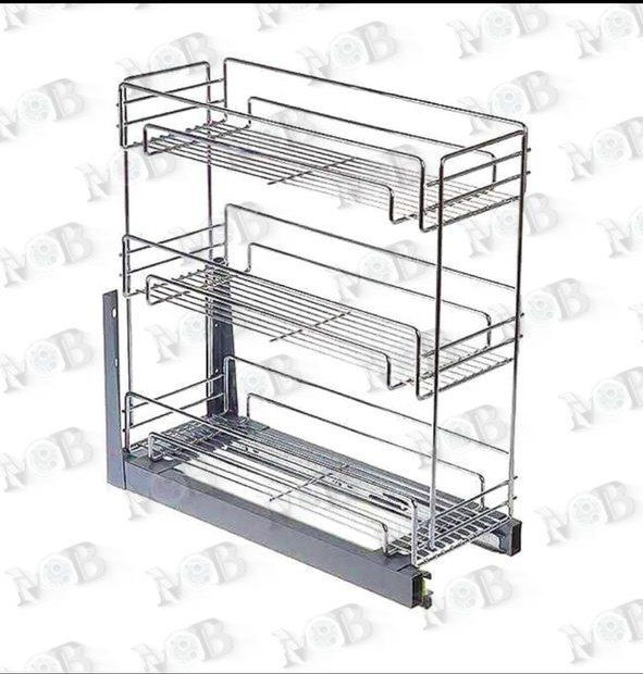 سبد کف ریل سه طبقه داخل کابینت