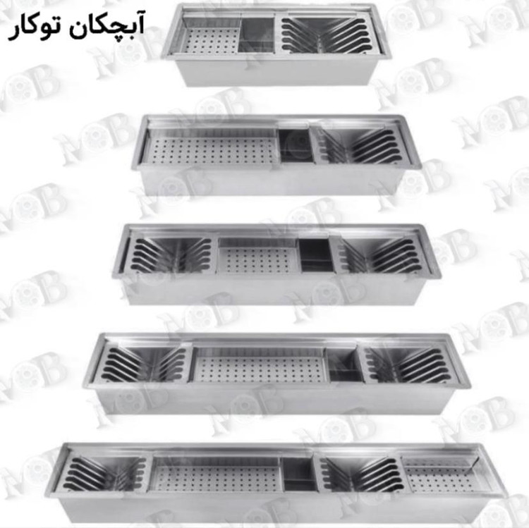 آبچکان تو کار استیل کنار سینک /نصب روی صفحه کابینت آشپزخانه