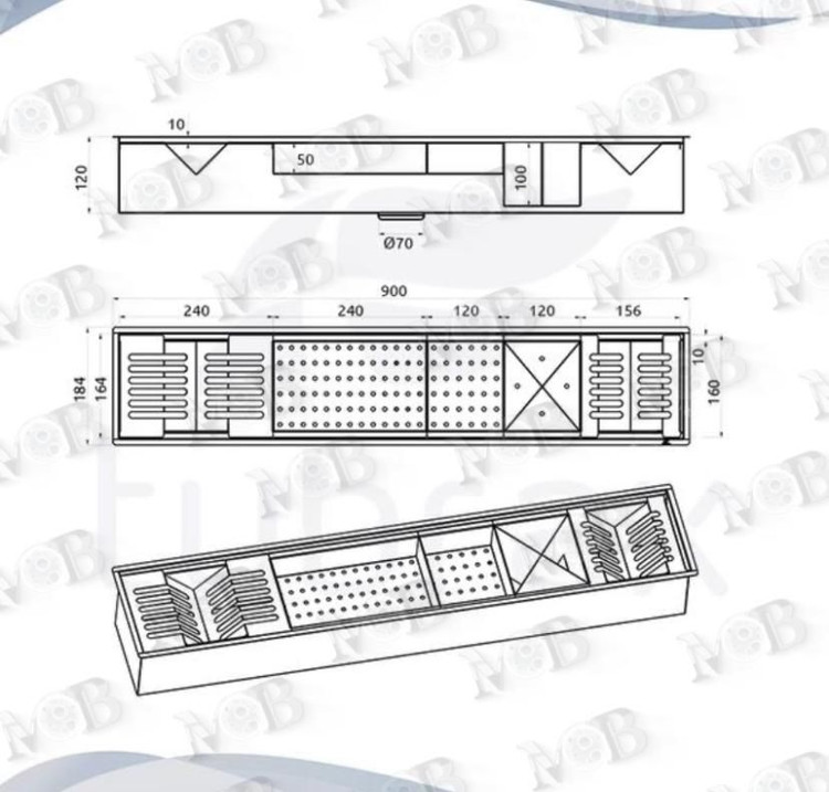 آبچکان تو کار استیل کنار سینک /نصب روی صفحه کابینت آشپزخانه